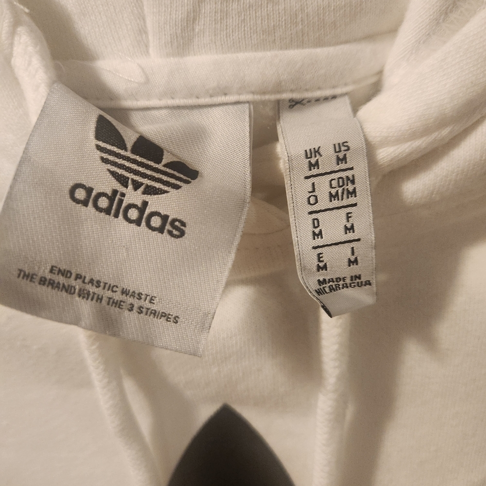 Adidas White Hoodie with Black Logo - Picture 3 of 7